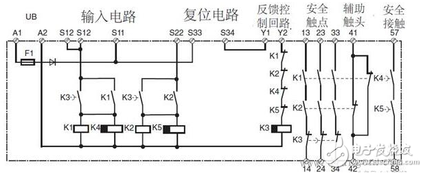 安全繼電器工作原理、接線圖、使用方法